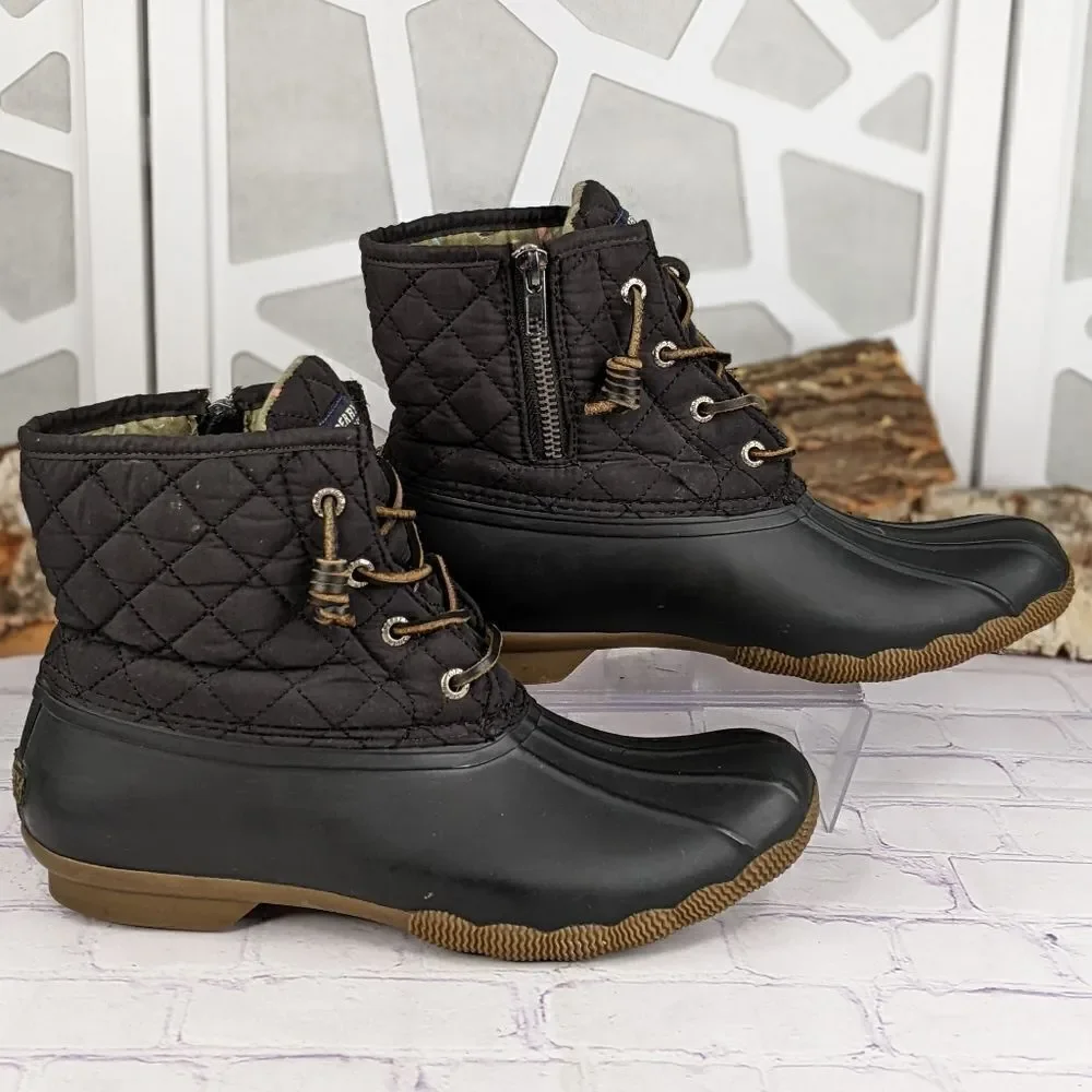 Sperry saltwater waterproof quilted duck boots sophisticated